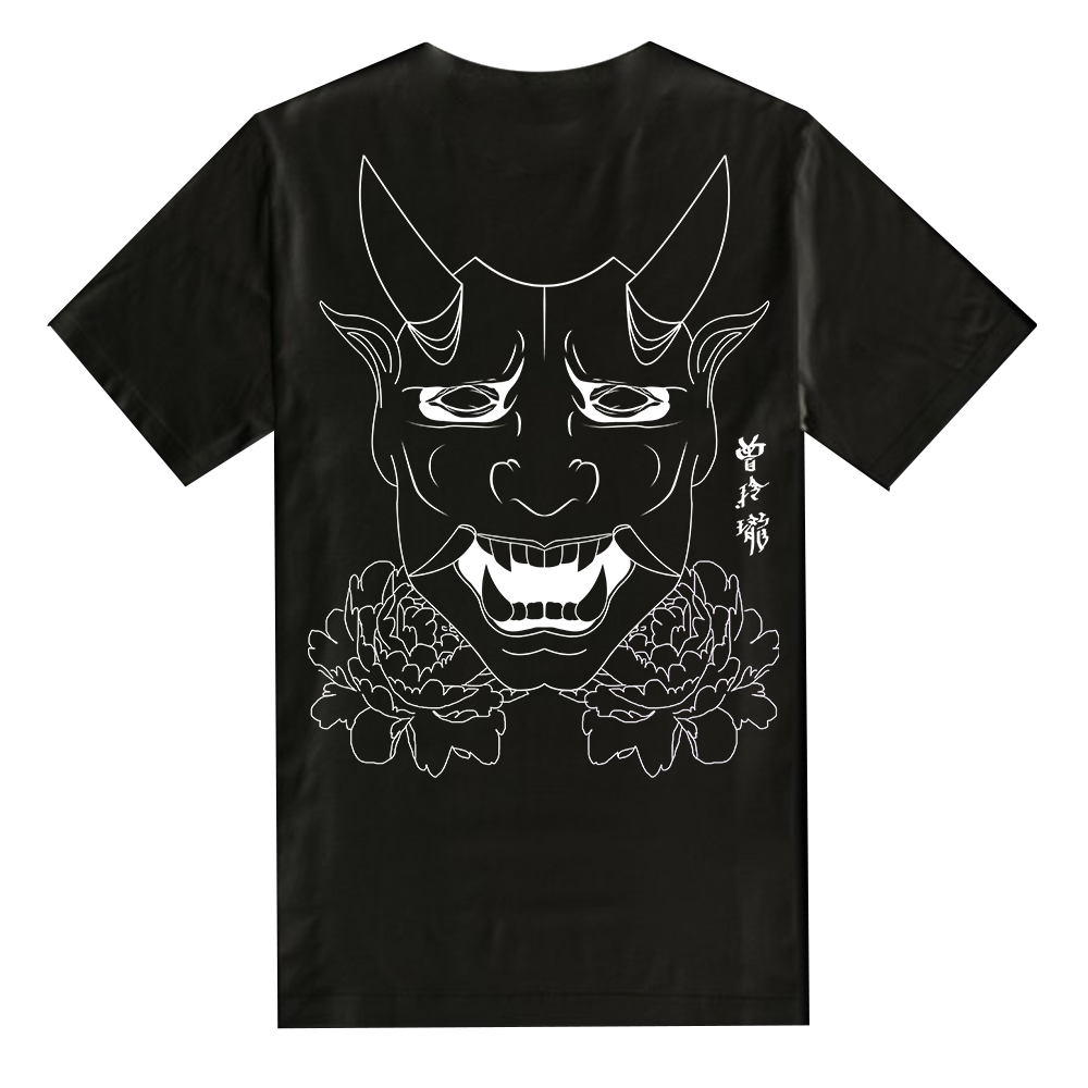 Trillax Black Oni Tee Box Fit back