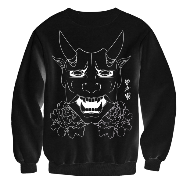 Trillax black oni sweater back