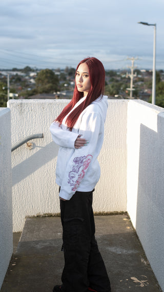 White Purple & Pink Dragon Hoodie - Trillax.co