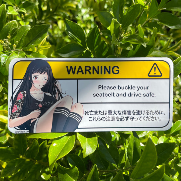 NEW! Yellow Anime Warning Sticker - Trillax.co