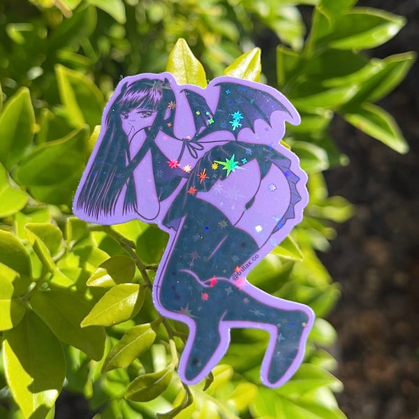 NEW! Purple Devil Girl (Holo/Plain) Sticker - Trillax.co