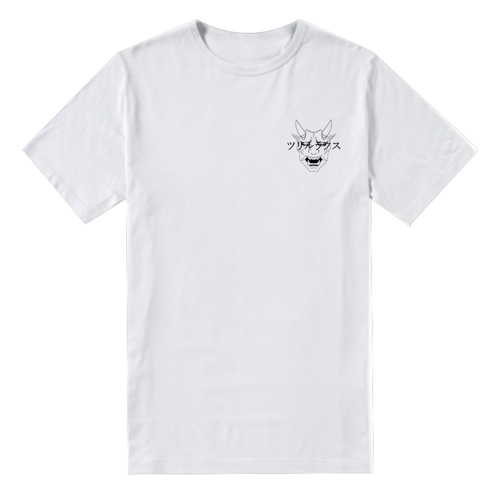 Trillax Original White Oni Tee T-Shirt Front