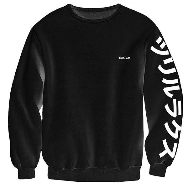 Trillax black oni sweater front