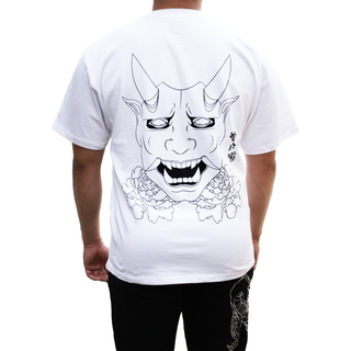 NEW White Oni Tee (Box fit) - Trillax.co