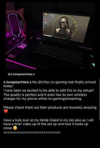 Black Trillax RGB Mousepad - Trillax.co