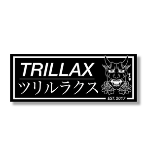 Trillax B&W White Slap Sticker - Trillax.co